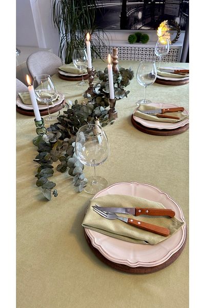 Decamor home Μαλακό ύφασμα Πράσινη Χαρτοπετσέτα Φιστίκι 2τμχ