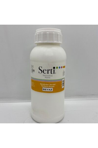 Serti Hobby Paint Kendinden Vernikli Yenileme Boyası Beyaz 1000ml