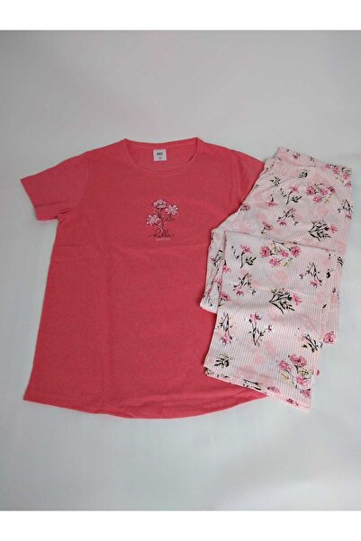 New Pajamas Pomegranate Patterned - Short Sleeve Crew Neck Oval Skirt Single ...