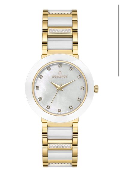 Essence Es6902Fe.220 Ceramic Gold Dial - Women's Wristwatch