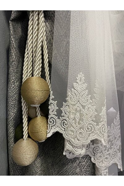 VENARDE CONCEPT Tulle Curtain Non-Wrinkle Grek Damask Patterned