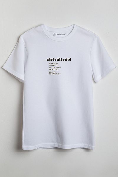 SM Satranç Medya Ctrl Alt Del Μπροστινό τυπωμένο Unisex T-Shirt - Κοντρόλεστε τον εαυτό σας