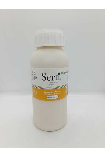 Serti Hobby Paint Kendinden Vernikli Yenileme Boyası Pamuk Beyaz