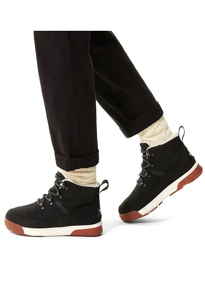 THE NORTH FACE Sierra Mid Wp - Μαύρες μπότες πεζοπορίας με δαντέλα και παπούτσια εξωτερικού χώρου