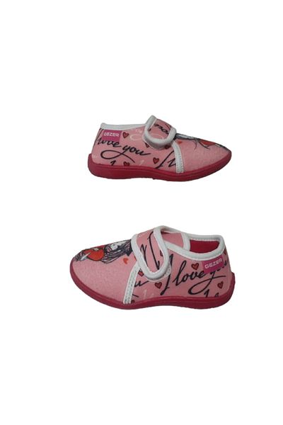GEZER Pomegranate Flower Patterned Girl's Shoe - Ultra Light, Figured, Suitable for Home and Nursery Gzerr54079