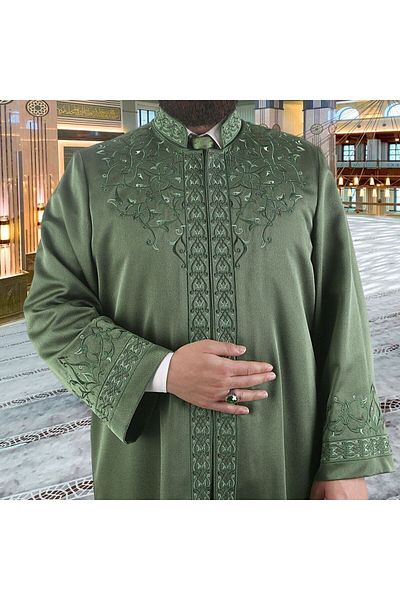 İkranur Luxury Prayer Imam Robe Green