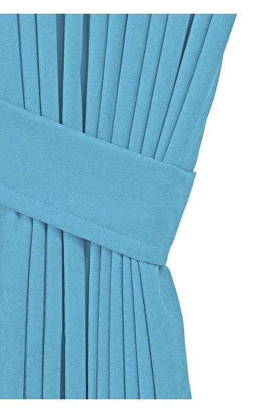 cheap's home Turquoise Honeycomb Textured Velvet - 1x2.5 Pleated Background Curtain