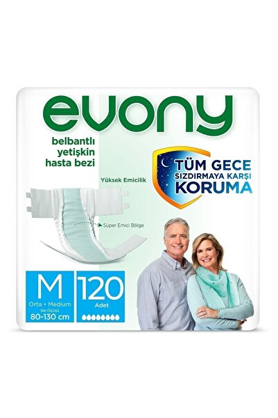 Evony Yetişkin Hasta Bezi Medıum 120 Adet