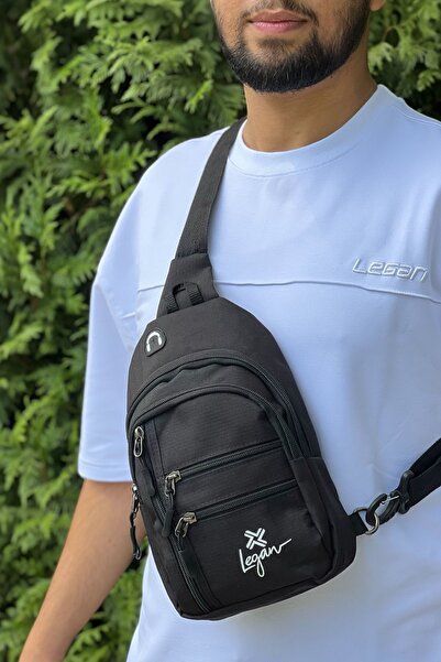 LEGAN Unisex Çapraz Askılı Omuz Çanta Kulaklık Ve Usb Çıkışlı Bel Göğüs Çanta...