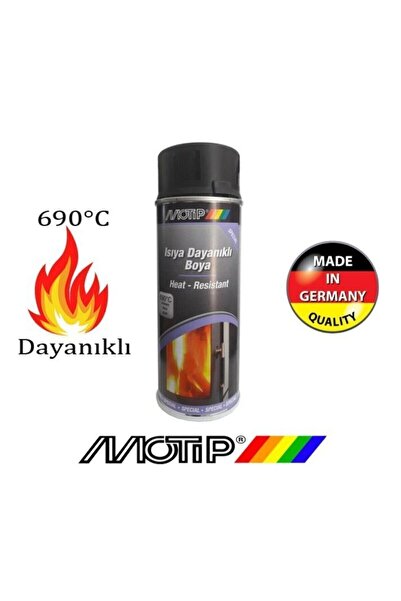 Motip Yüksek Isıya Dayanıklı Siyah Sprey Boya 400ml.