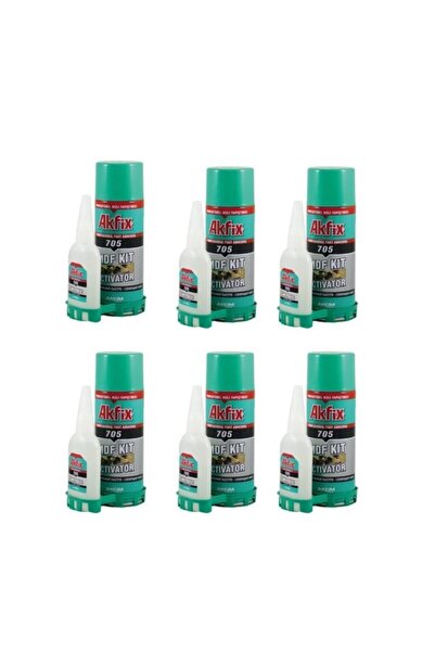 Akfix 705 Mdf Kit Hızlı Yapıştırıcı 200ml + 50gr - 6 Adet