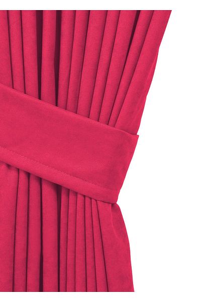 cheap's home Fuchsia Velvet - Honeycomb Texture and Pleated (1 x 3) Background Curtain