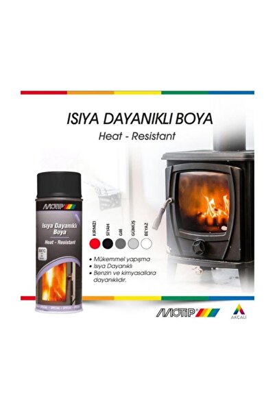 Motip Yüksek Isıya Dayanıklı Siyah Sprey Boya