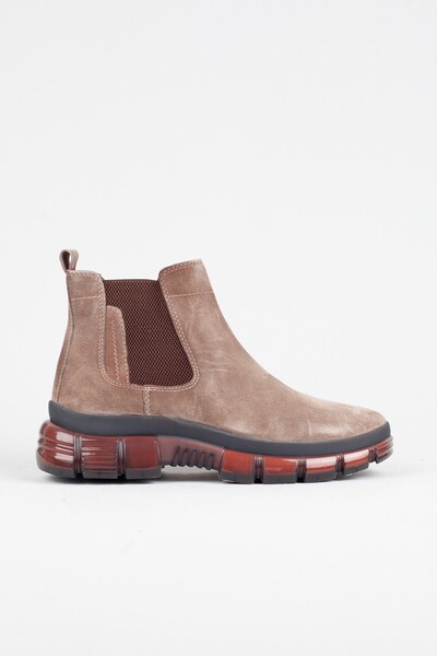 MARCOMEN Men's Genuine Leather Side Elastic, Windproof Casual Boots