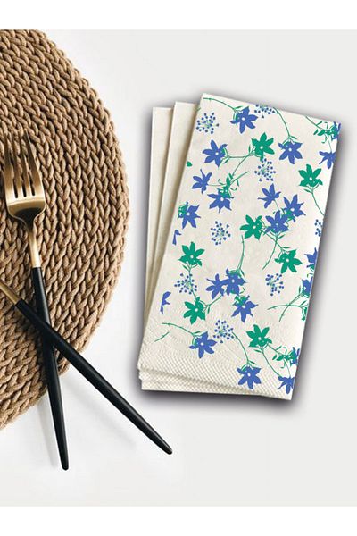 Ake Kağıt 100 Colorful Leaf Patterned Presentation Napkins - 33X33 cm