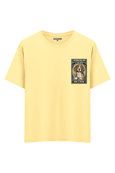 Mounte Bianca Unisex treba prijatelja - Oversize kroj T-shirt