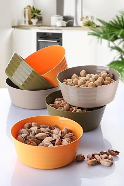 Mrt Çok Amaçlı 6’lı Kase Seti Çerez Sofra Servis Çerezlik Tabak Canlı renk