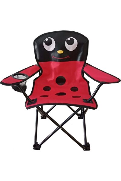 Genel Markalar Tek Kişilik Uğur Böceği Figürlü Katlanır Çocuk Oyun Kamp Sanda...