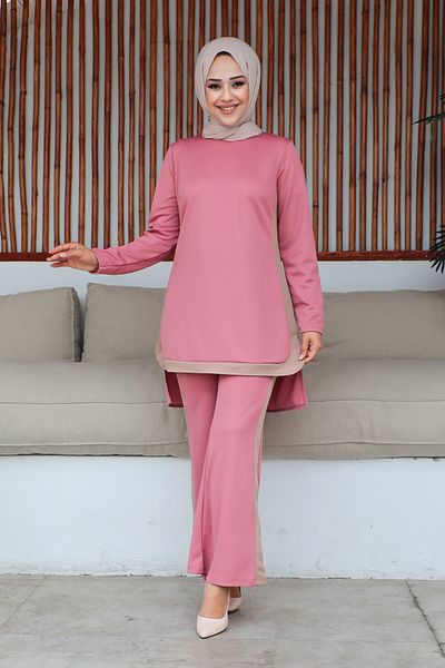 Moda Ebva Spanish Leg Double Hijab Combination-5021 Powder