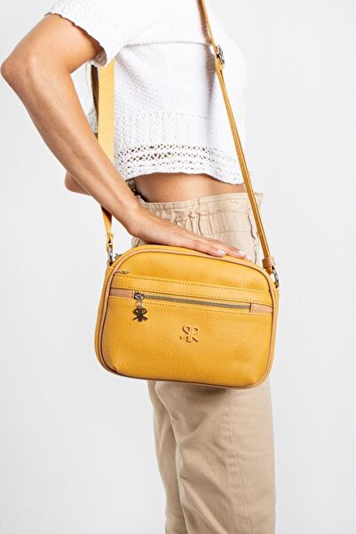 ImPolo Geantă de umăr pentru femei EstaMustard Yellow - Dimensiune 21x27