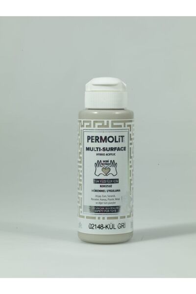 Permolit Akrilik Multi Ahşap Cam Taş Seramik Hobi Boyası Beyaz 120 Ml