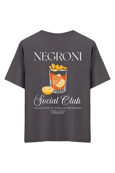 Mounte Bianca Unisex Negroni - Μπλουζάκι Oversize