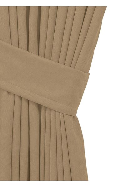 cheap's home BEIGE Colored Honeycomb Textured Velvet Sparse - 1x2 Pleated Background Curtain