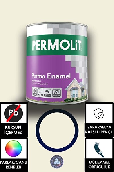 Permolit Permo Enamel Sentetik Yağlı Boya-alüminyum-ahşap-demir-metal- 2,5 L ...
