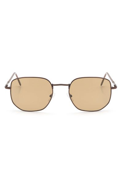 ModaLand Chester Gold - Unisex Black Pentagon Sunglasses