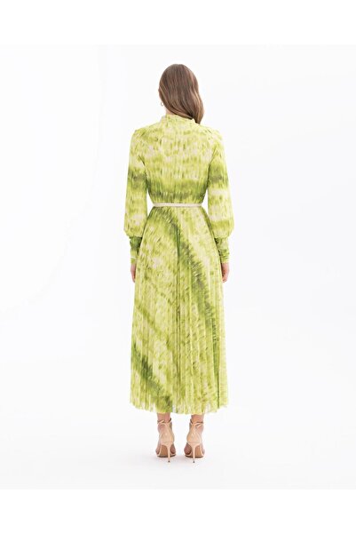 SEÇİL Rochie cu mâneci lungi cu centură cu guler înalt