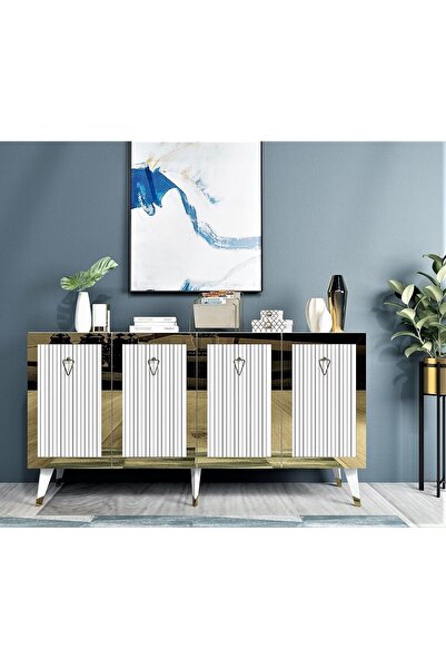 DEMONTE DECOR BARRE KONSOL BEYAZ-ALTIN