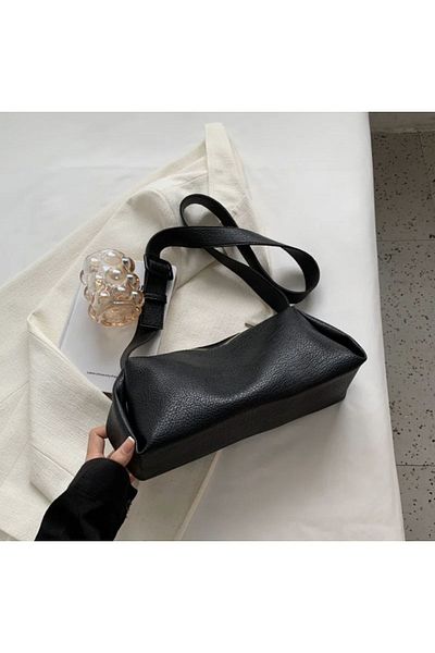 ELFCO Geantă cu curea pentru femei Nicole cu design negru