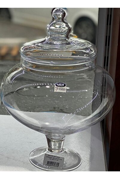 MorzaHome Cam Ayaklı Kurabiyelik,drajelik Kapaklı 31x16cm