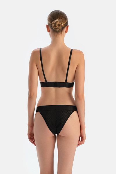 Dagi Μαύρο Premium Bralet με δαντέλα και λεπτομέρεια από καουτσούκ