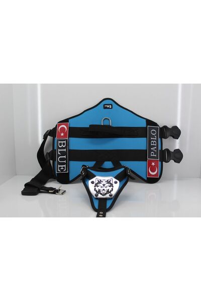 MgTasma Kişiye Özel, Isimli K9 Köpek Tasması, Göğüs Ve Sırt Tasması Seti Renkli