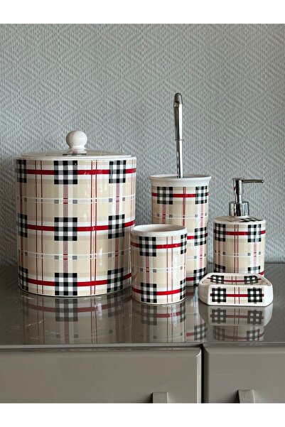 Biems DEKORATİF SERAMİK 5 ' Lİ BANYO SETİ