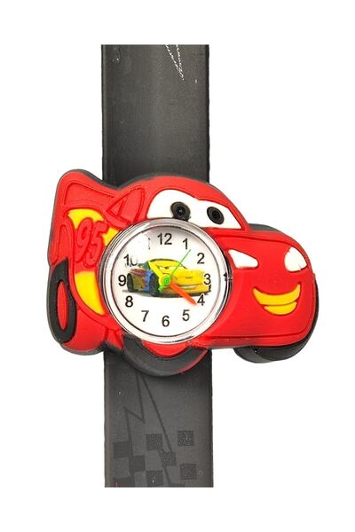 ZAVİRA Şimşek Mcqueen Arabalı Çocuk Kol Saati Karikatürlü