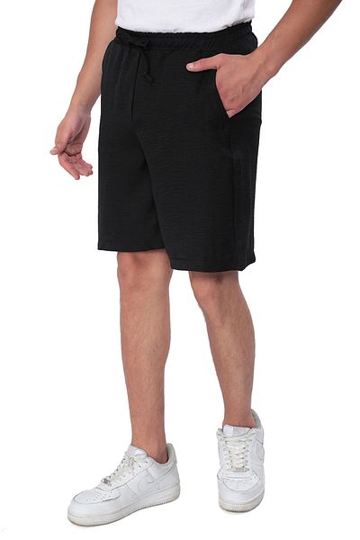 Sh Mağazacılık Pantaloni scurți casual pentru bărbați, din bumbac, cu talie înaltă