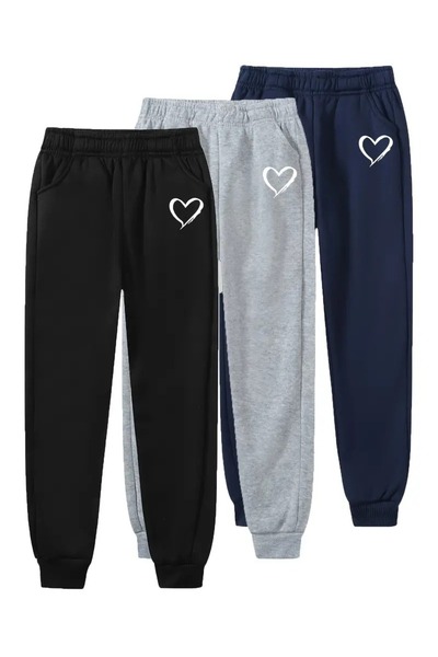 DAXİS Sportwear Company Set de 3 pantaloni de trening pentru copii cu model d...