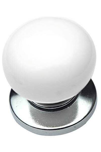 Tomurcuk Buton din porțelan de culoare cromată - sertar pentru picioare și mâner dulap