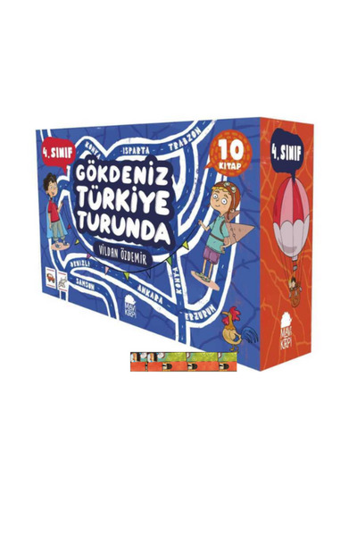 Mavi Kirpi Yayınları 3-4.Sınıf okuma seti-Gökdeniz Türkiye Turunda (10 Kitap)