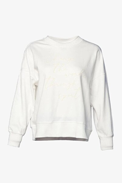 hummel Hml Anemone Sweatshirt Kadın Beyaz Sweatshirt 921655-9003