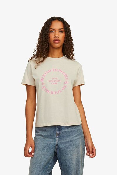 JJXX Jxjulie Reg Women's White T-Shirt 12267110 -Fog