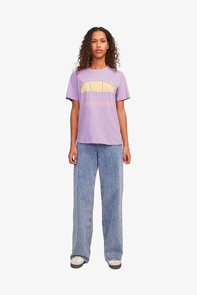 JJXX Tricou violet pentru femei Jxletitia 12252011 -Lilacbreeze