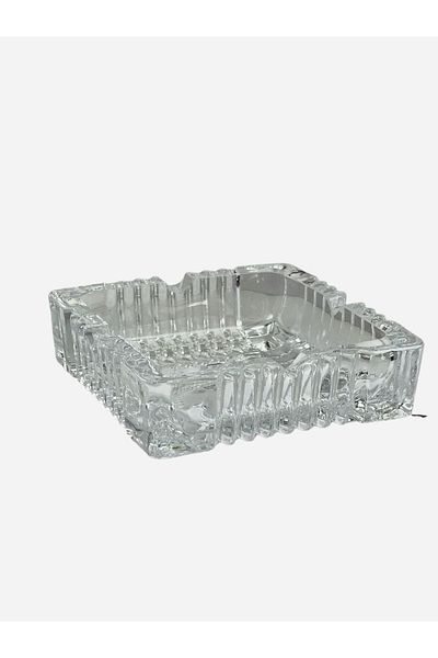 FYZSHOPPING BİSTRO CUTTER CRYSTAL LUXURY GLASS ASH TABLE LARGE SQUARE 07