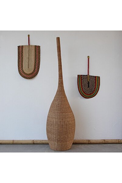 Mylamp Hazerfan 50x190 cm. DIŞ MEKAN Doğal Rattan Lambader