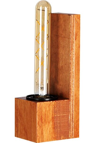 Bozyaka Aydınlatma Berra Dekoratif Ceviz & Meşe Ahşap Gövde Duvar Aplik Iç Mekan (RUSTİK LED AMPUL DAHİLDİR...)