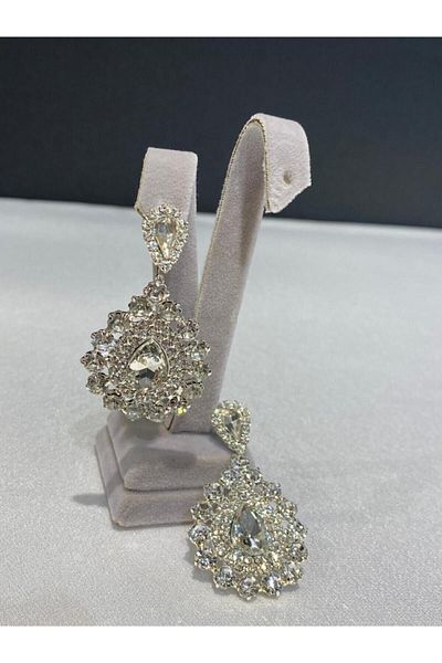 NİŞANTAŞI AKSESUAR Evening Dress Earrings * Stone Drop Model* – Jewelry Earrings – Jewelry Earrings