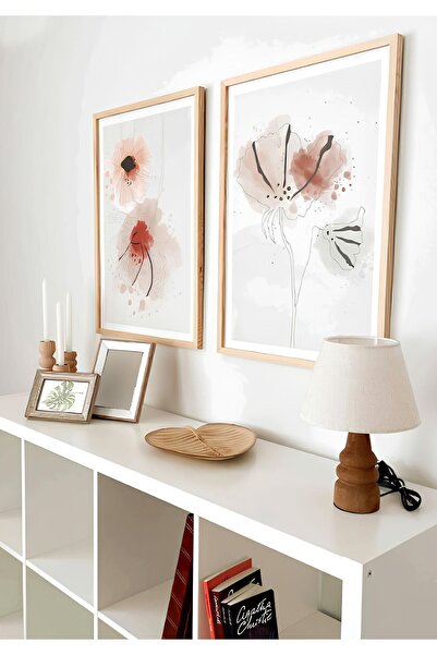 HOMİNG Natural Wood Fabric Headboard Lampshade Ayd-3562