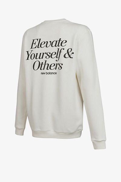 New Balance Lifestyle Men's White Sweatshirt Mnc3328-Sst